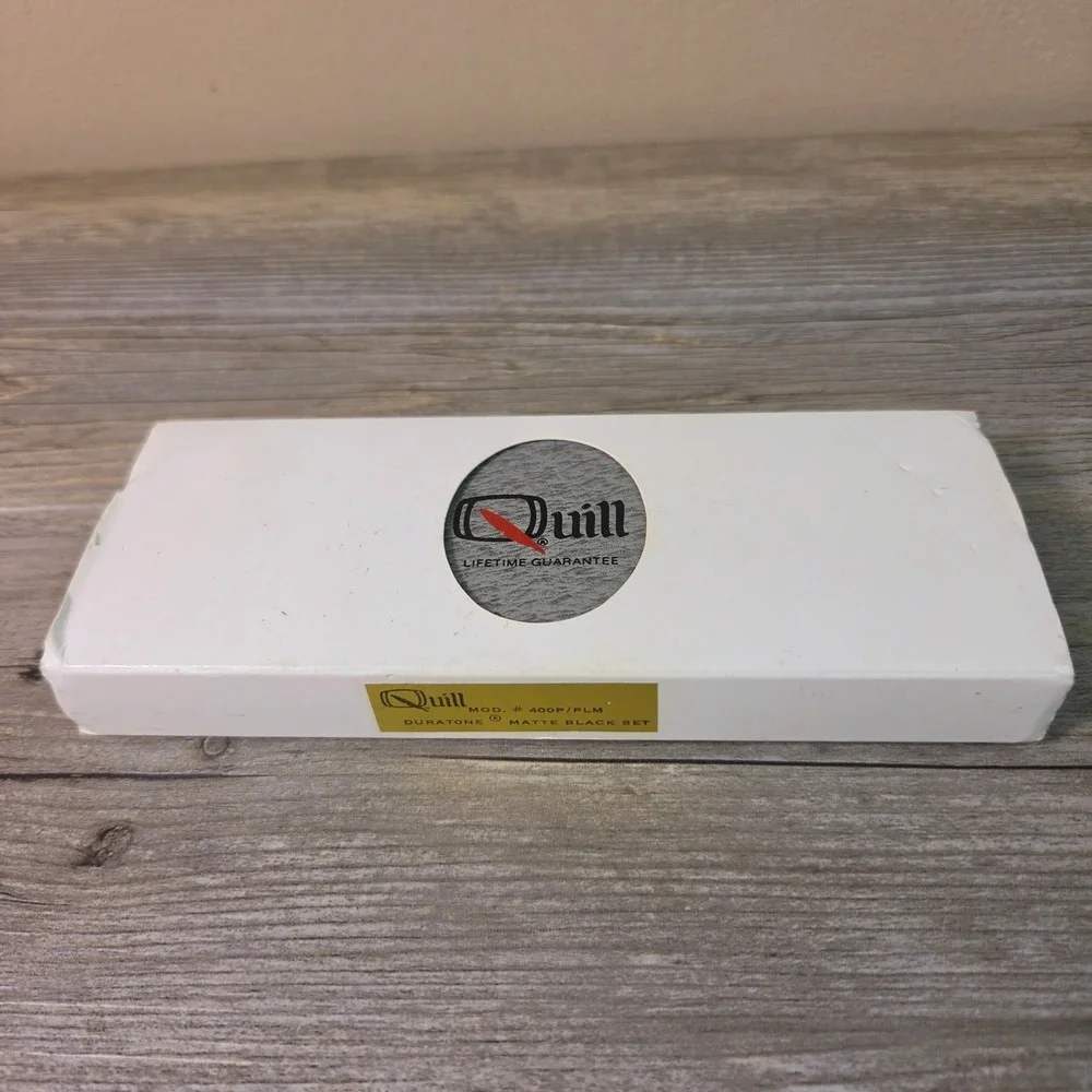 Quill Duratone Matte Black Pen and Pencil Set Gold Trim Vintage 400P/PLM Boxed